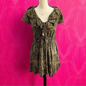 NWT Women's Old Navy Leopard Fit & Flare Dress Size: Medium